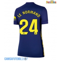 Camisa de time de futebol Atletico Madrid Robin Le Normand #24 Replicas 2º Equipamento Feminina 2025-26 Manga Curta